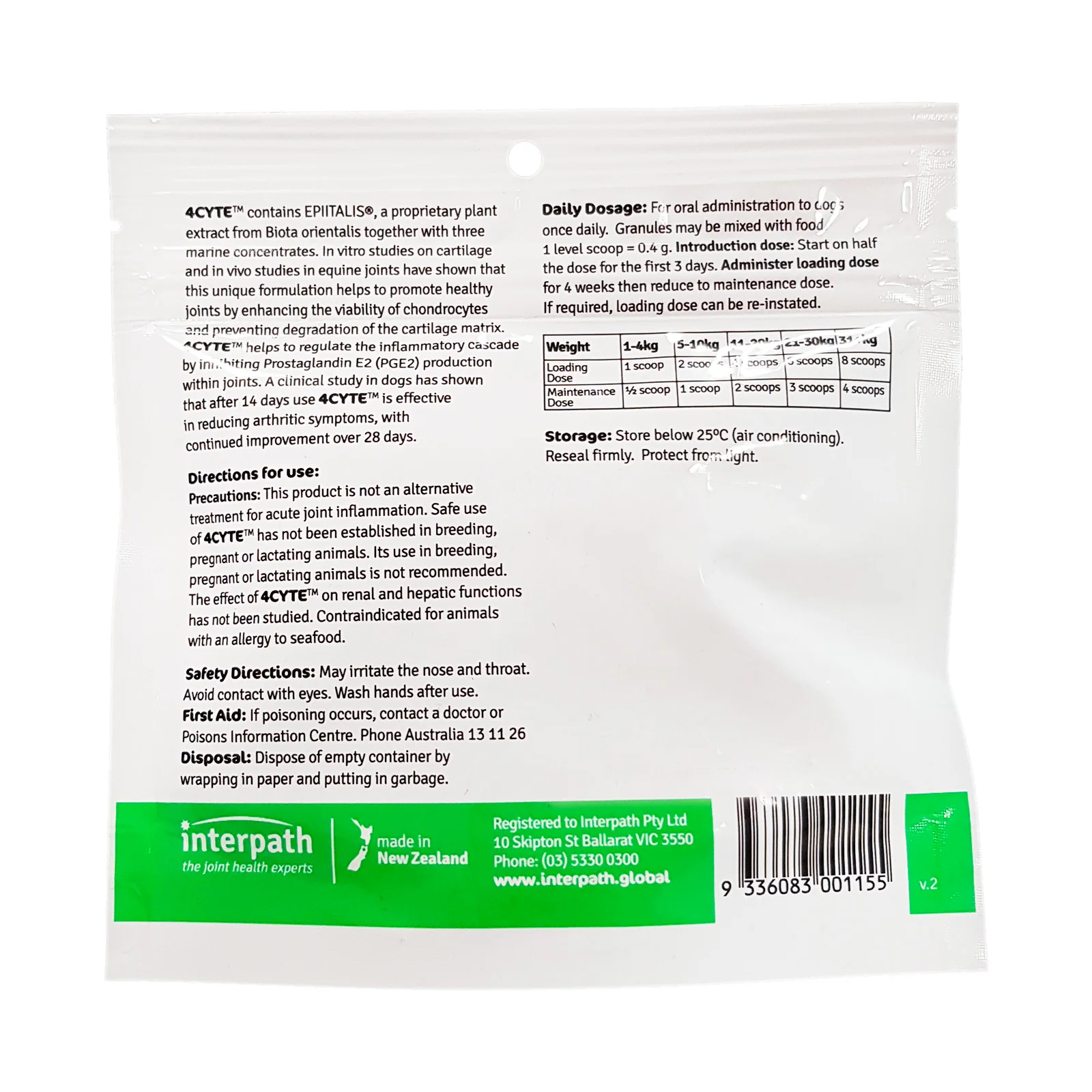4CYTE Canine Joint Support Supplement - Image 2