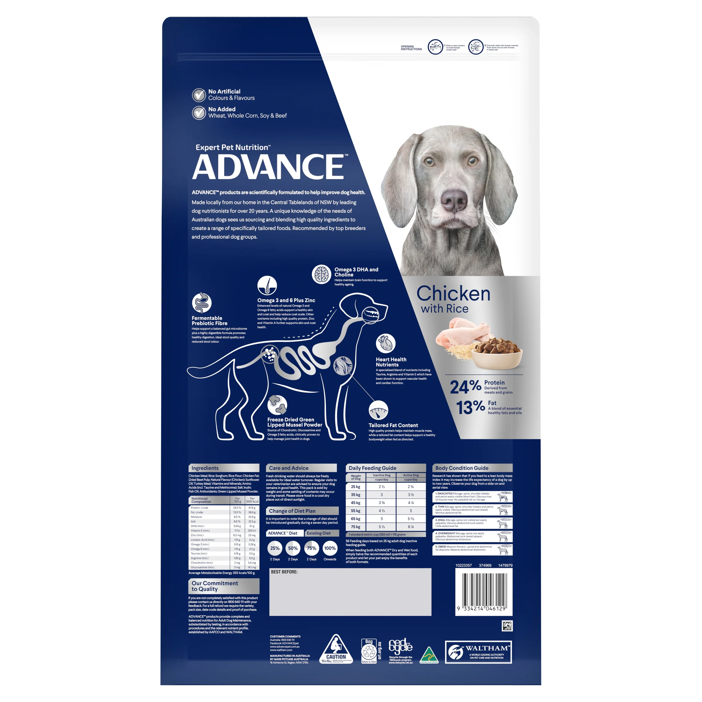 Advance Dog Adult Large Breed Mature Healthy Ageing Chicken with Rice Dry Dog Food - Image 2