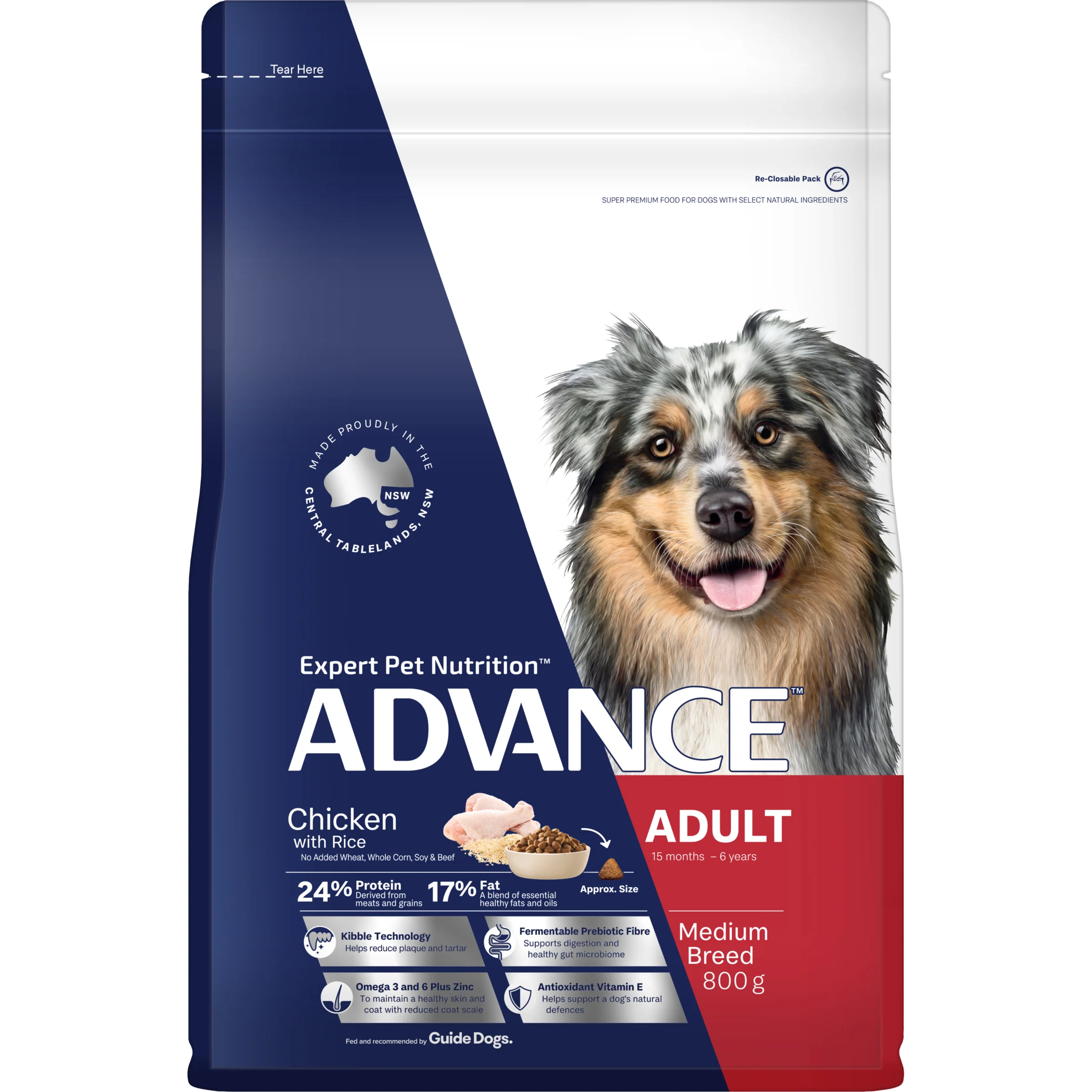 Advance Dog Adult Medium Breed Chicken with Rice Dry Dog Food - Image 9