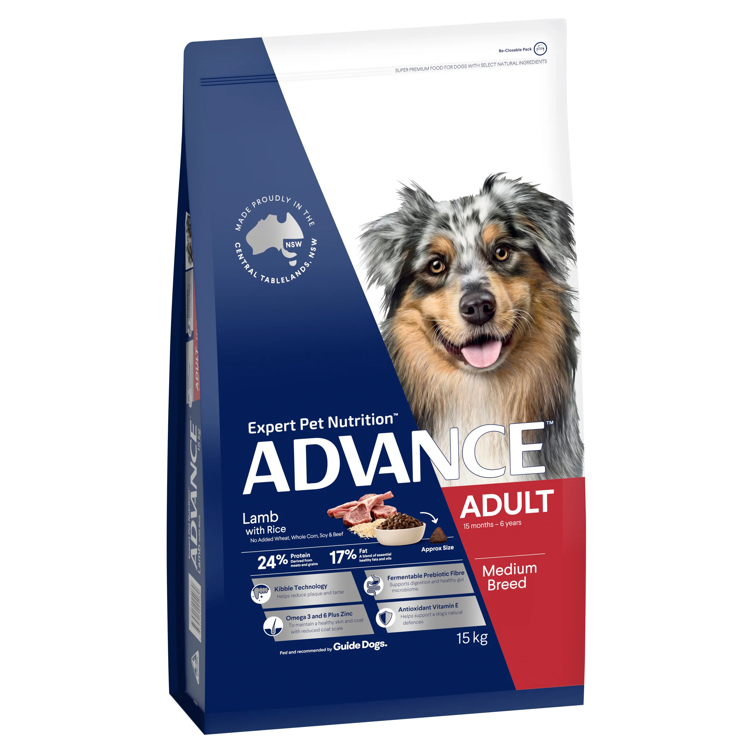 Advance Dog Adult Medium Breed Lamb with Rice Dry Dog Food - Image 8