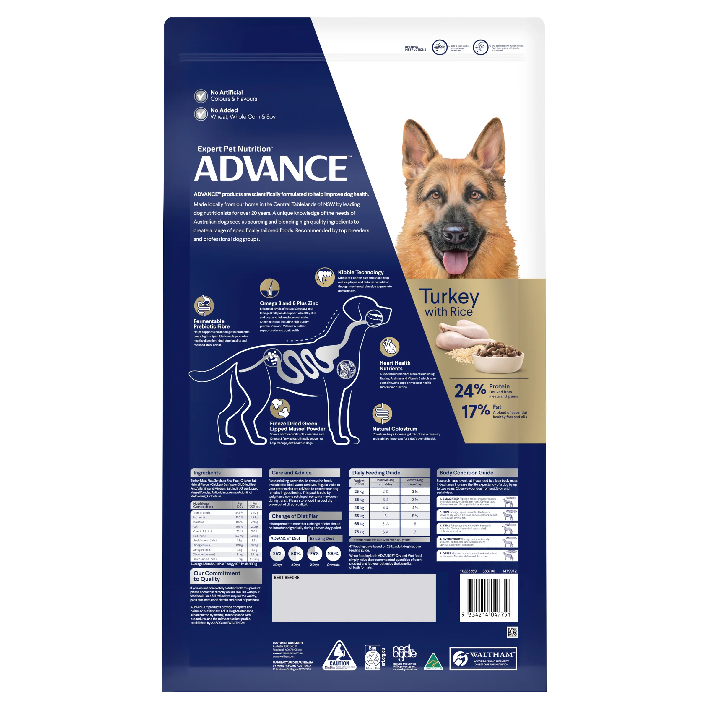 Advance Dog Adult Shepherd Turkey with Rice Dry Dog Food - Image 2