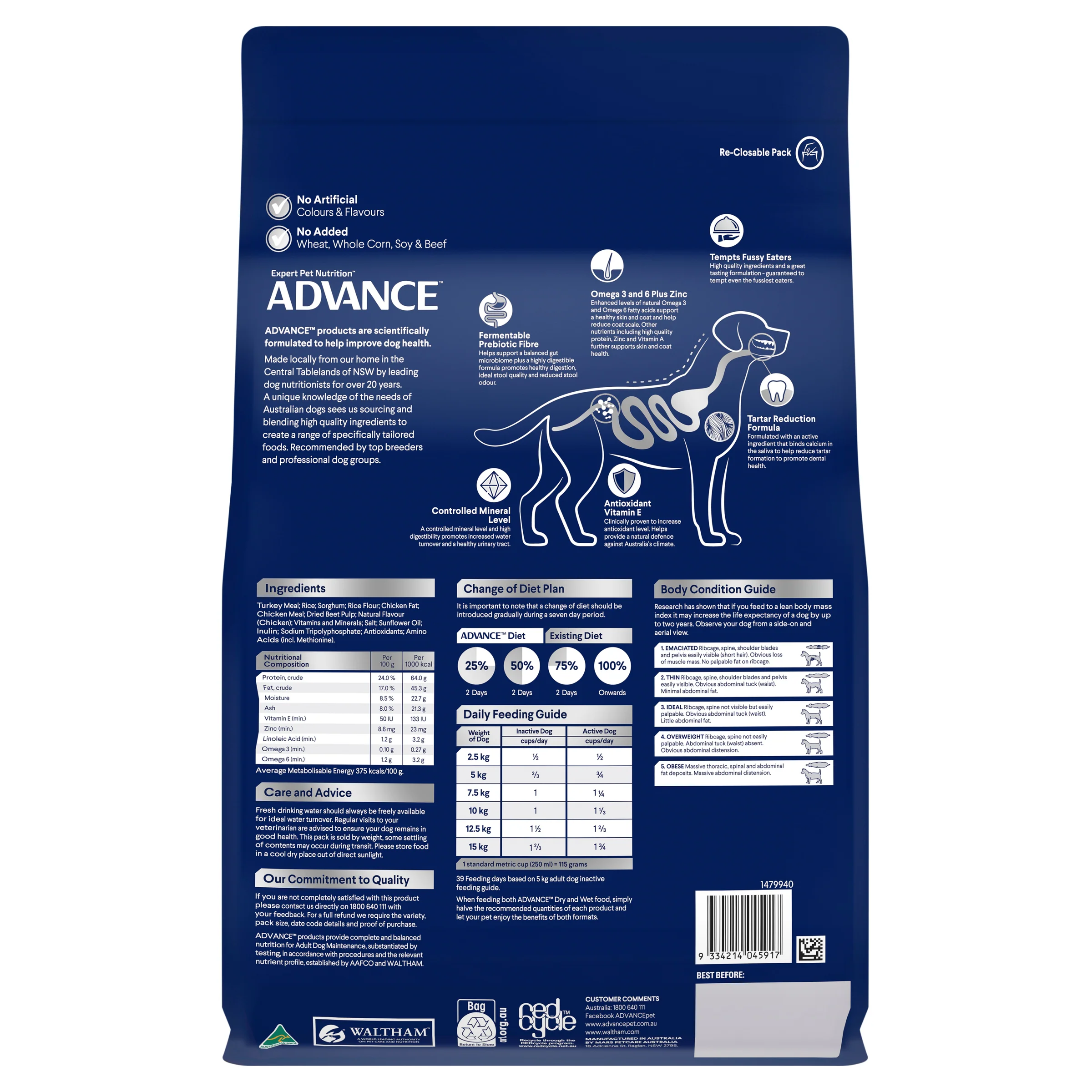 Advance Dog Adult Small Breed Turkey with Rice Dry Dog Food - Image 2