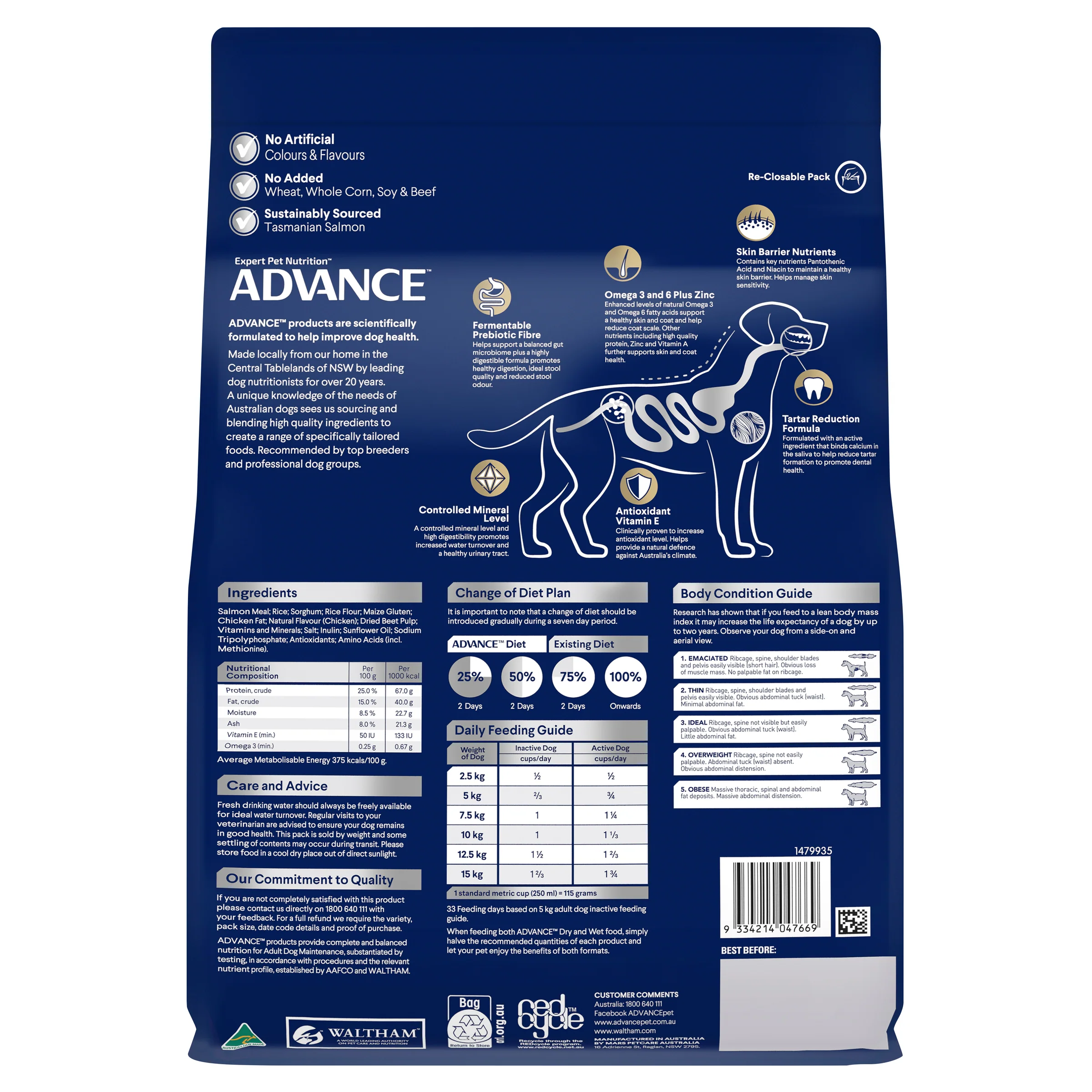 Advance Dog Small Terrier Ocean Fish with Rice Dry Dog Food - Image 2
