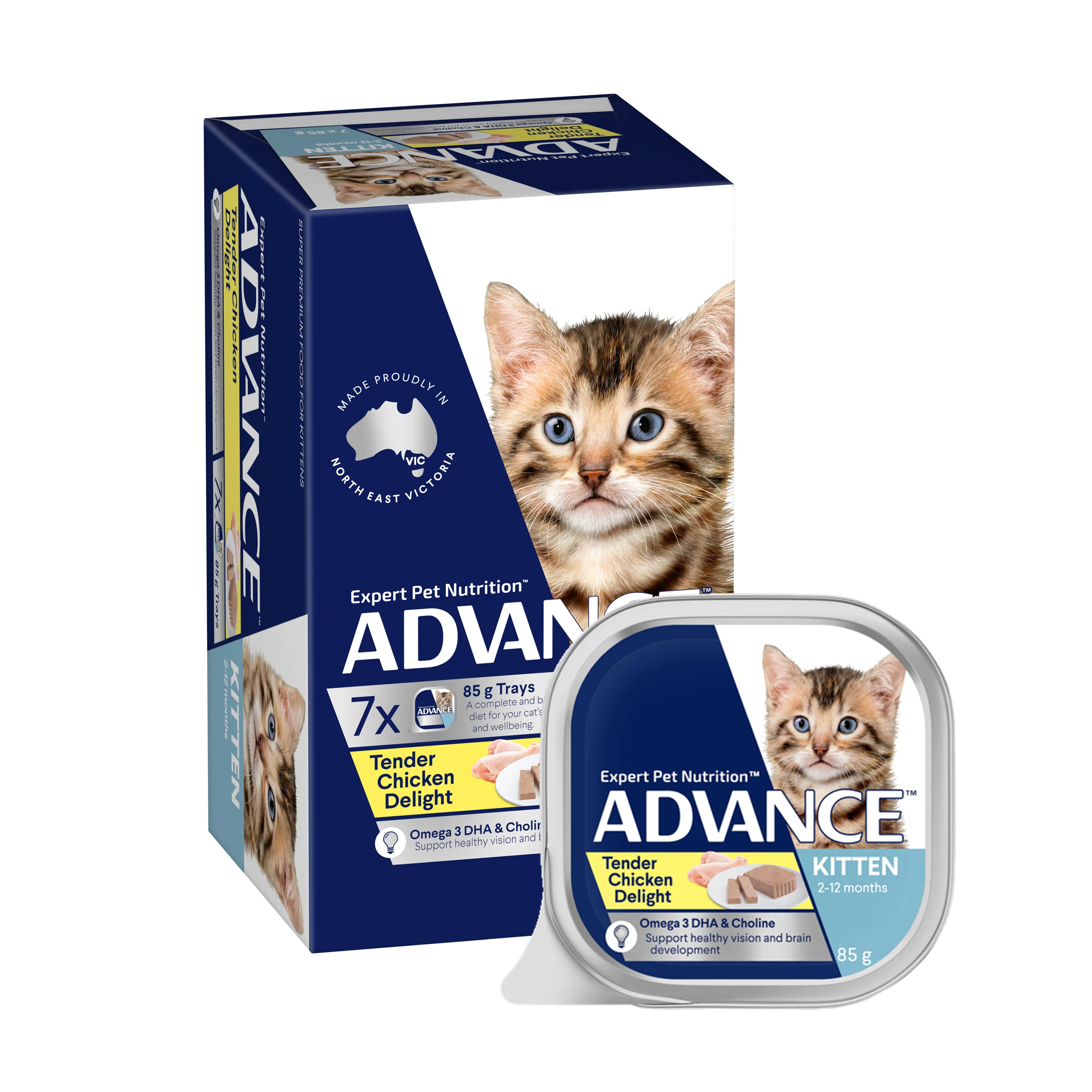 Advance Kitten Chicken Delight Trays Wet Cat Food