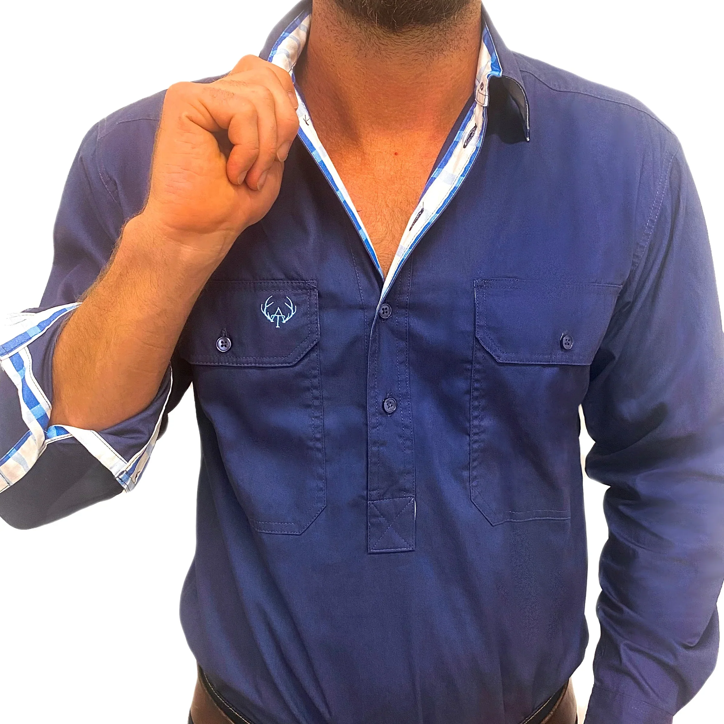 Antola Trading Brady - Mens Half Button Shirt - Image 3