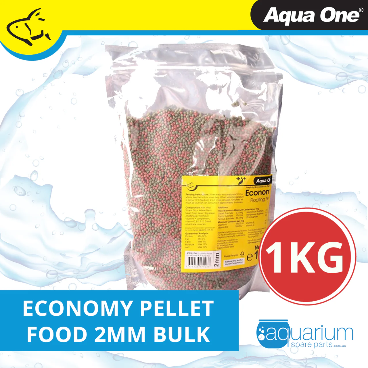 Aqua One Economy Floating Pellet Fish Food 1kg - Image 3