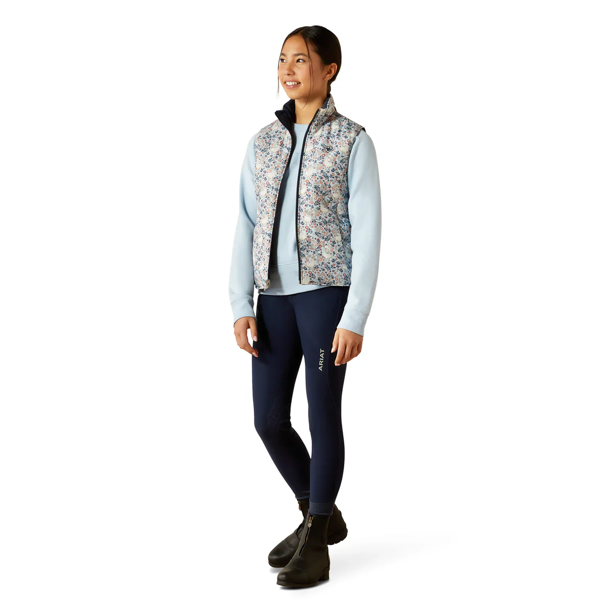 Ariat Girls Bella Reversible Insulated Vest - Image 4
