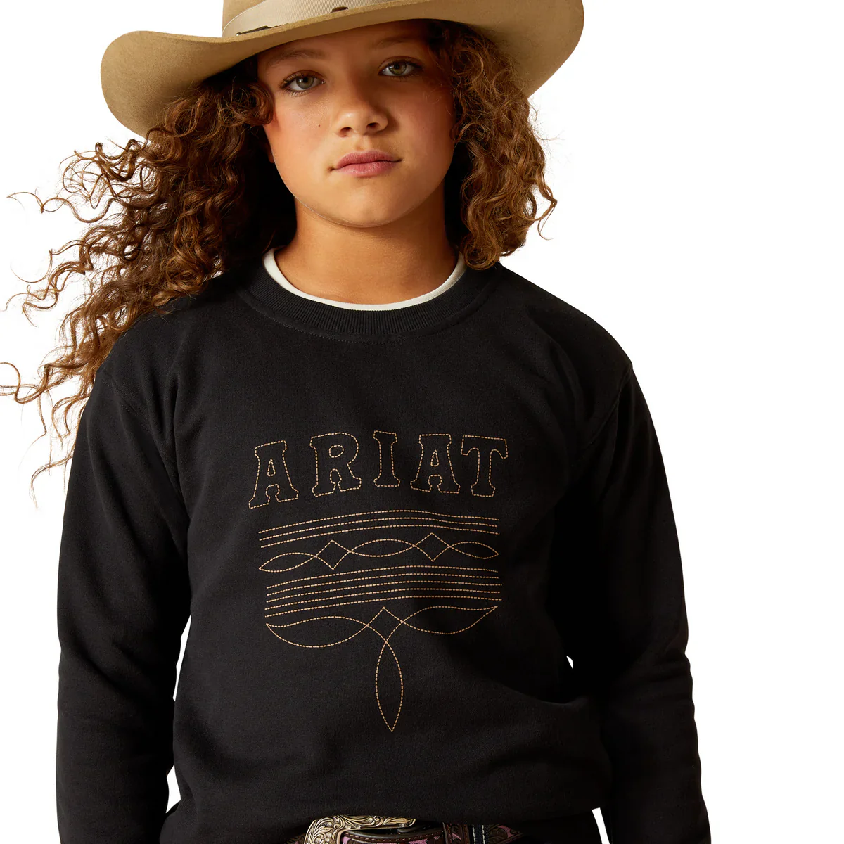 Ariat Girls Booted Logo Sweatshirt - Image 2