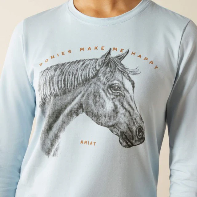 Ariat Girls Happy Long Sleeve T-Shirt - Image 2
