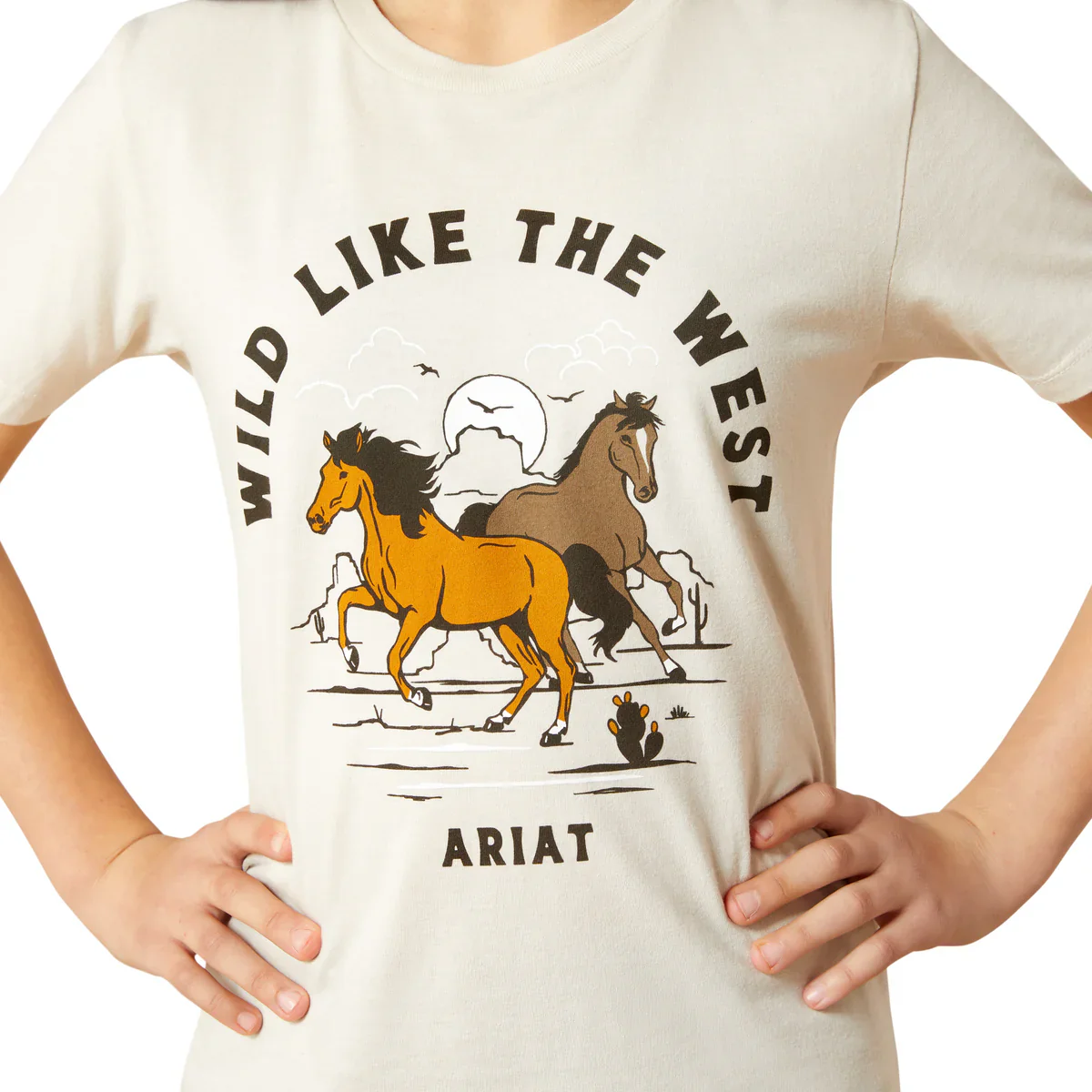 Ariat Girls Wild Like The West SS Tee - Image 2
