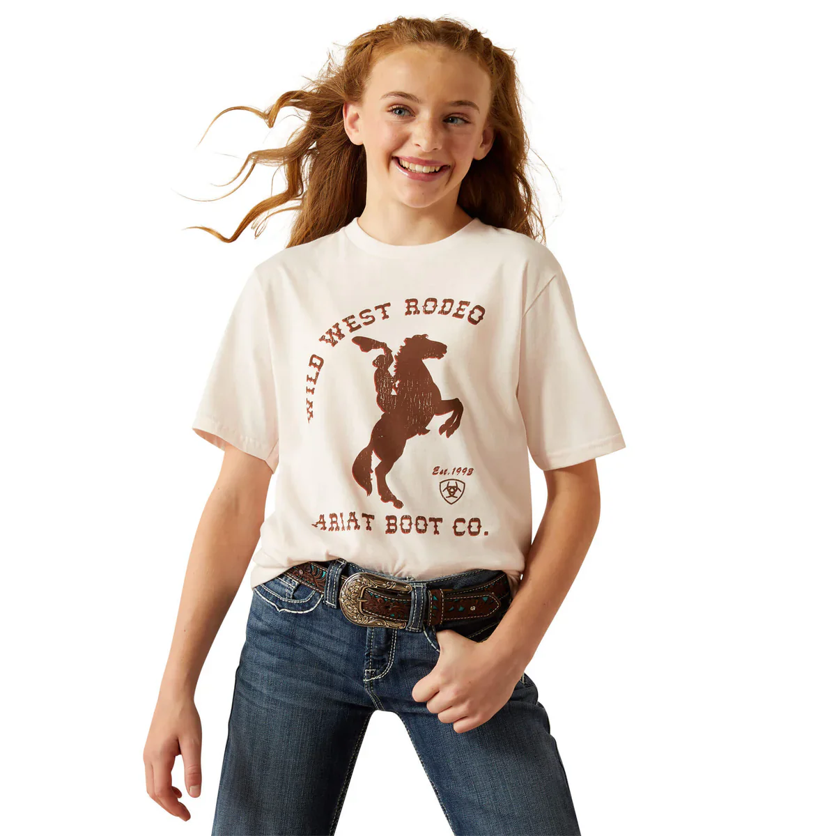 Ariat Girls Wild West Rodeo SS Tee - Image 2