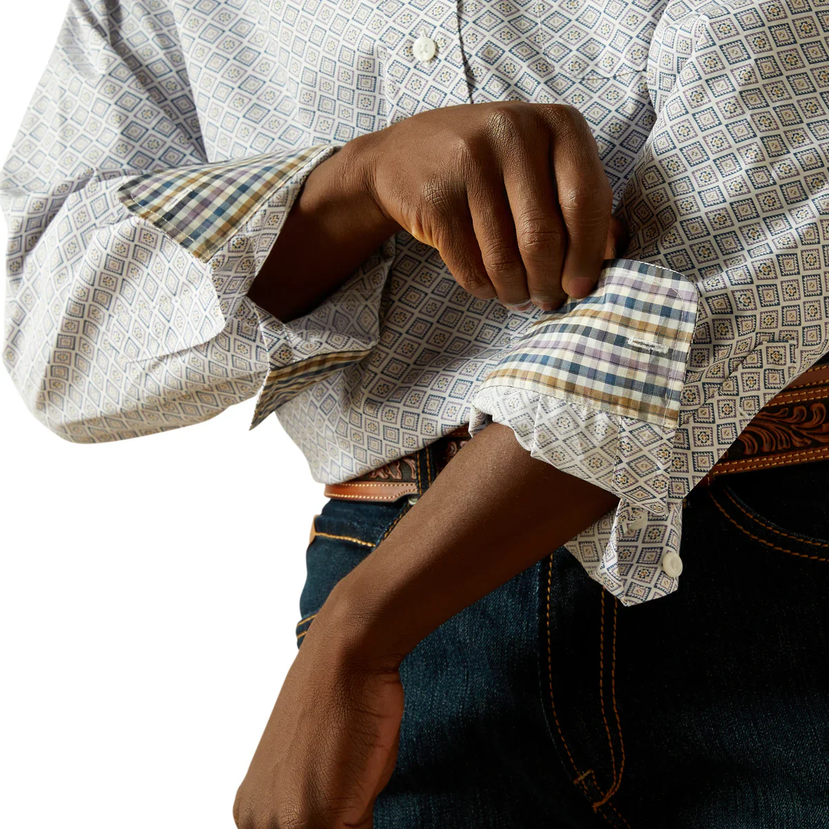 Ariat Mens Wrinkle Free Declan LS Shirt - Image 3