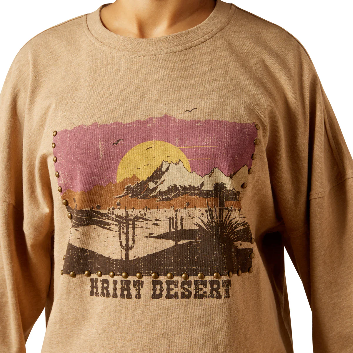 Ariat WMS Canvas Oversized Long Sleeve Tee - Image 10