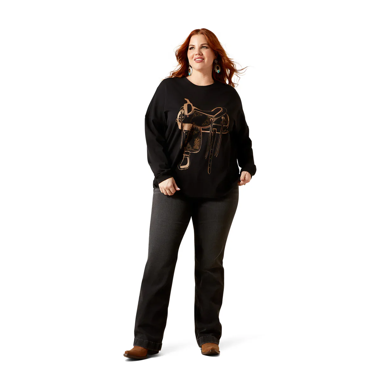 Ariat WMS Canvas Oversized Long Sleeve Tee - Image 5