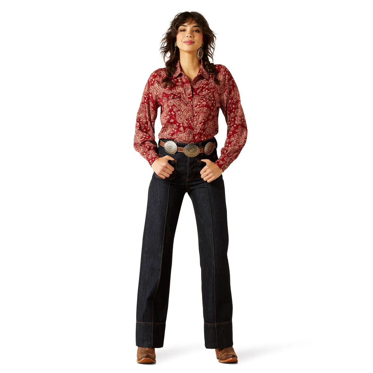 Ariat WMS Imprints Snap LS Shirt - Image 3