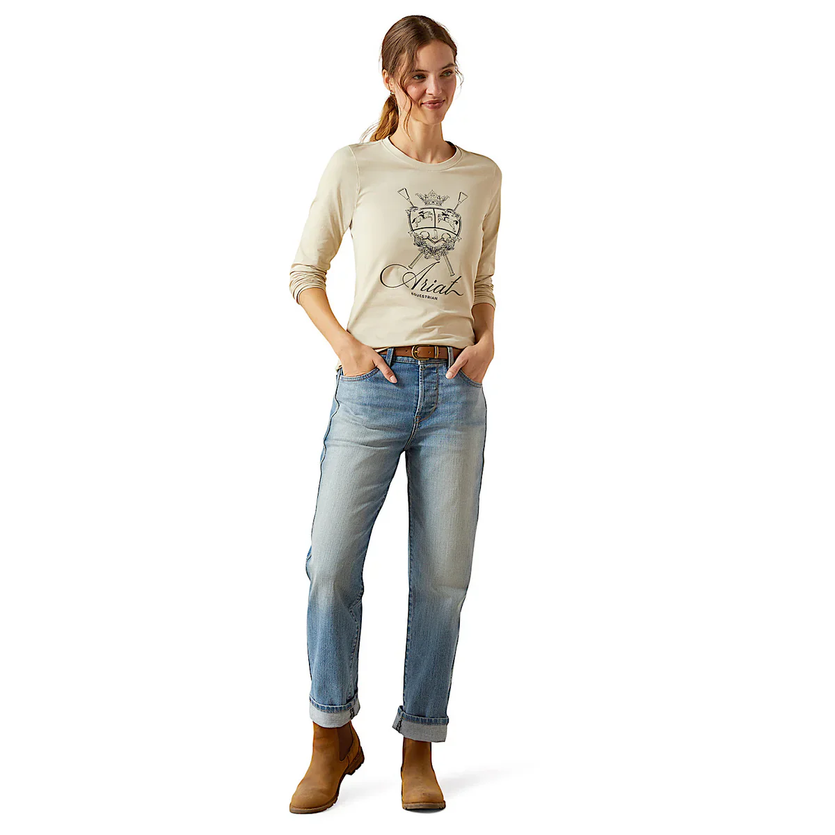 Ariat WMS Ritzy Logo LS Tee - Image 2