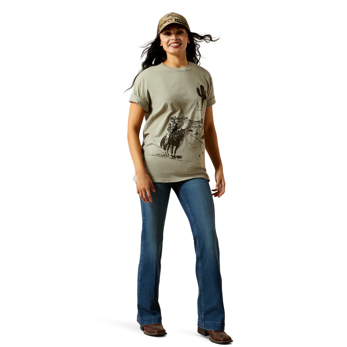 Ariat WMS Sketchy Cowboy SS Tee - Image 4