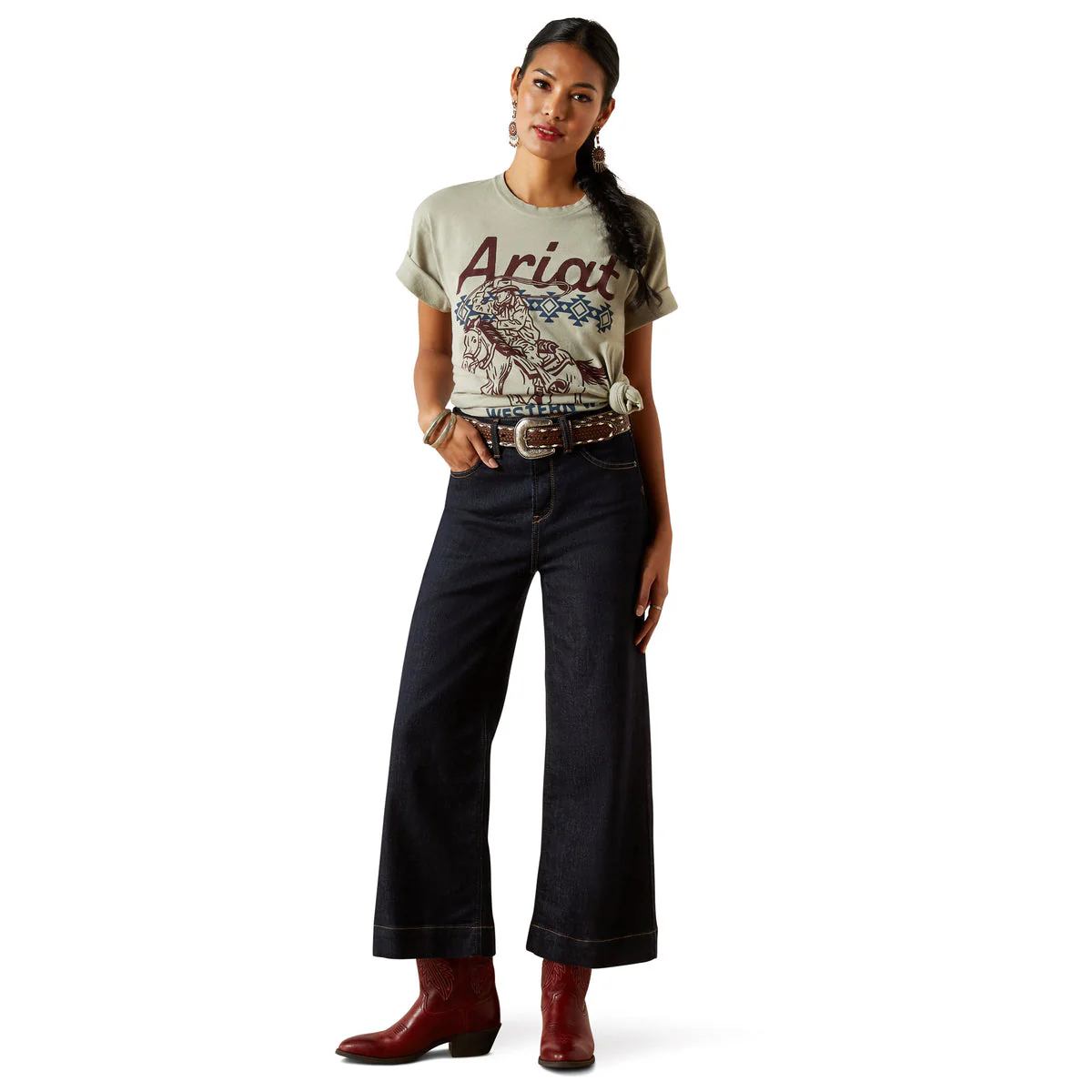 Ariat Womens Classic Rider Short Sleeve Tee - Image 3