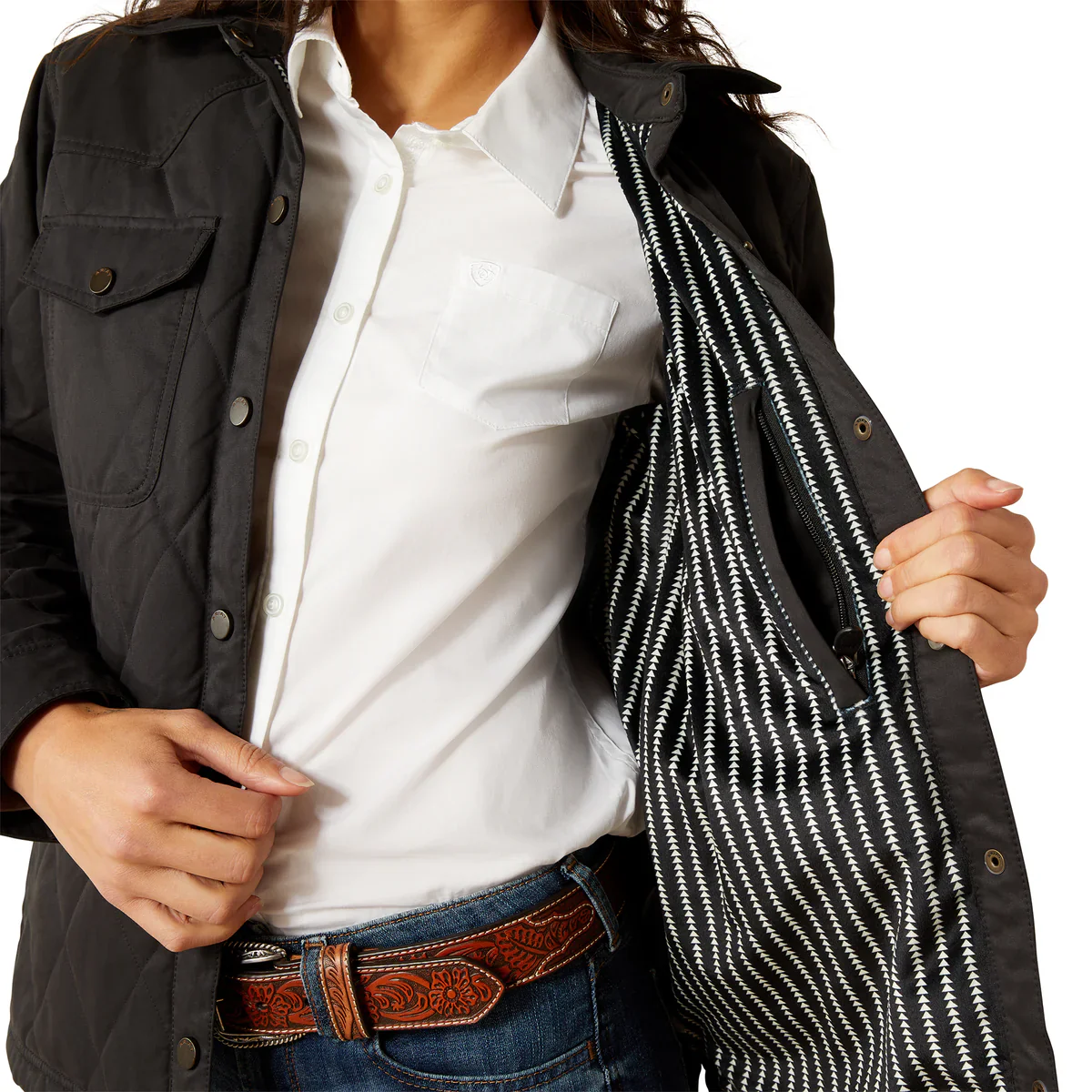 Ariat Womens Grizzly Quilted Barn Jacket - Image 3