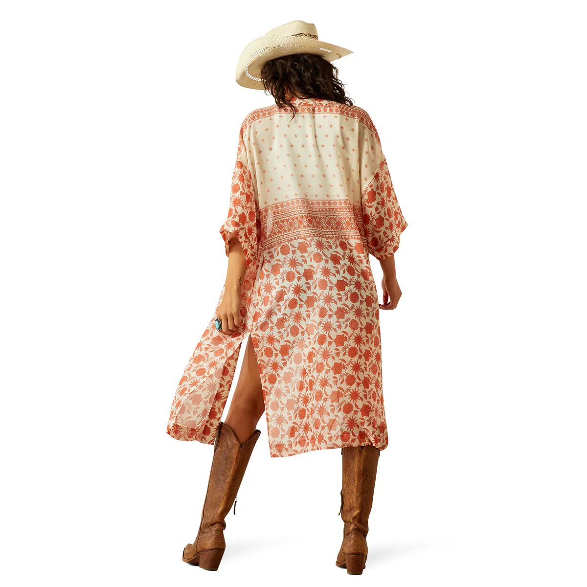 Ariat Womens Paige Duster Senora Border Print - Image 3