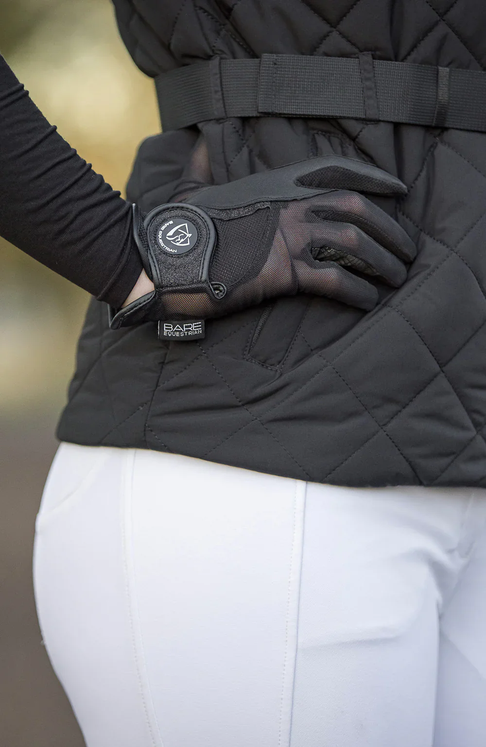 Bare Equestrian Pro Rider Mesh Grip Gloves - Image 4