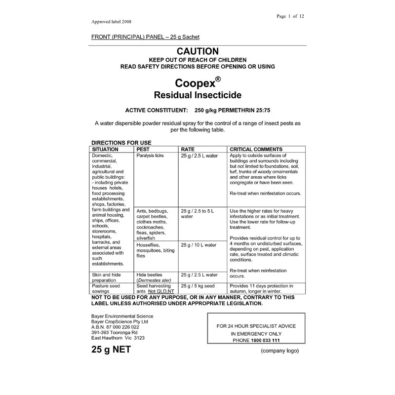 Bayer Coopex Residual Insecticide - Image 2
