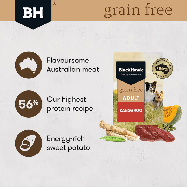 Black Hawk Grain Free Adult Kangaroo Dry Dog Food - Image 4