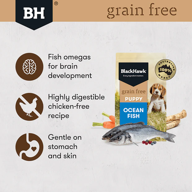 Black Hawk Grain Free Puppy Ocean Fish Dry Dog Food - Image 4