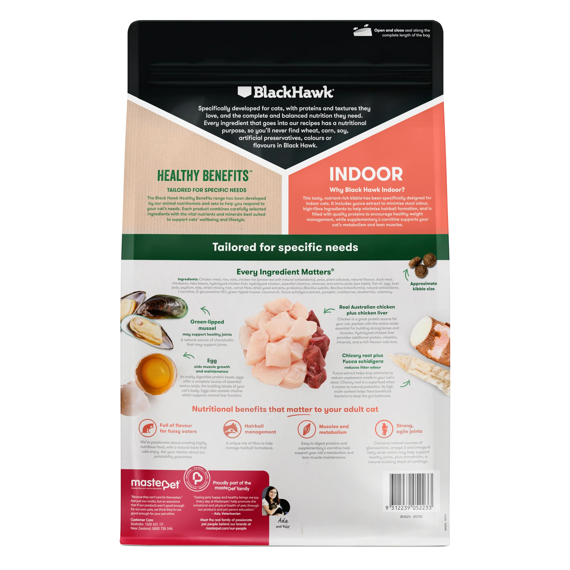 Black Hawk Healthy Benefits Adult Cat Indoor Dry Food - Image 2