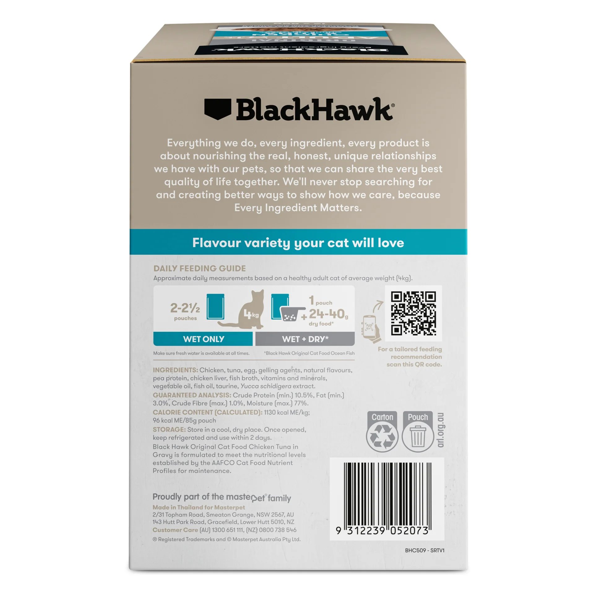 Black Hawk Original Adult Cat Chicken and Tuna in Gravy Wet Cat Food - Image 3