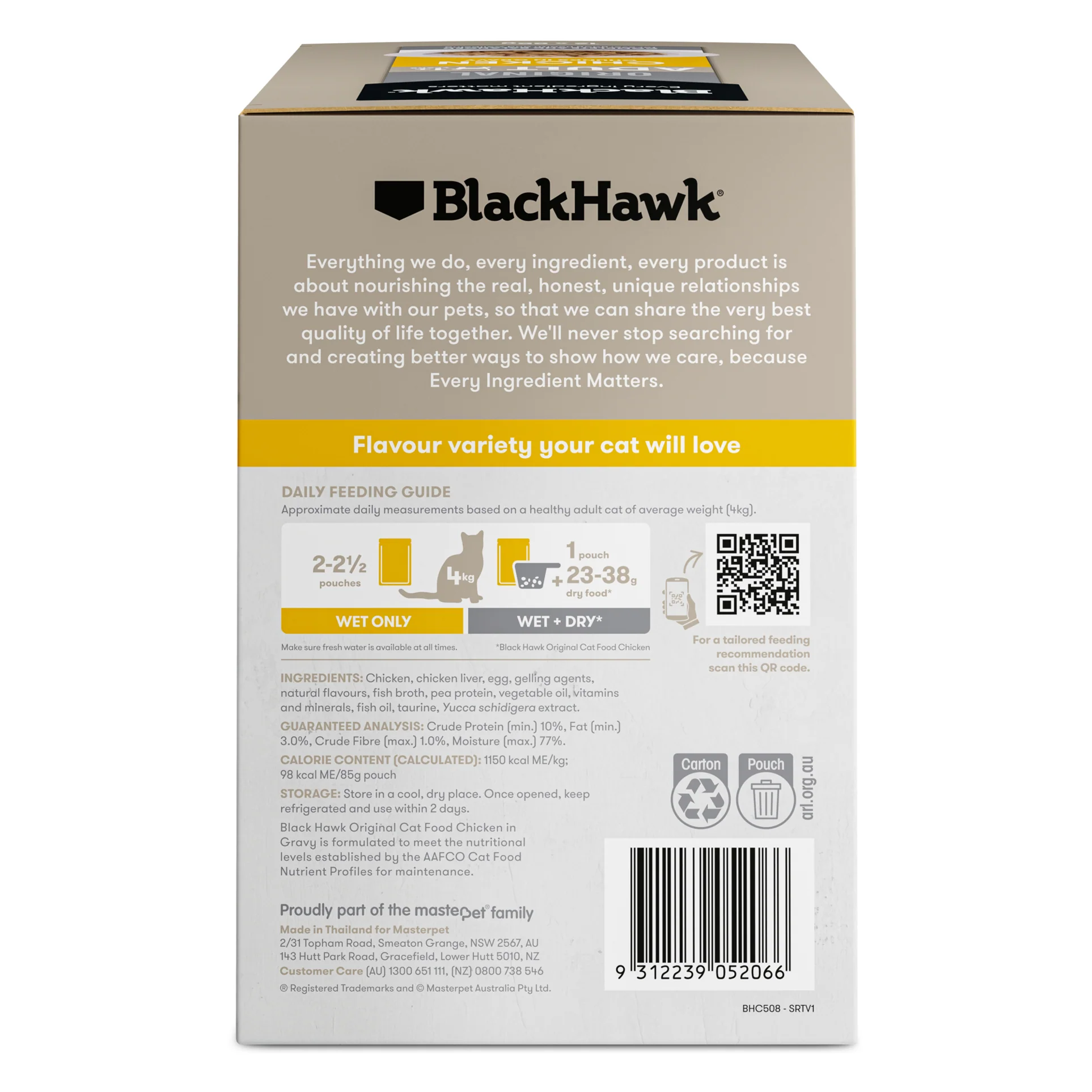 Black Hawk Original Adult Cat Chicken in Gravy Wet Cat Food - Image 3