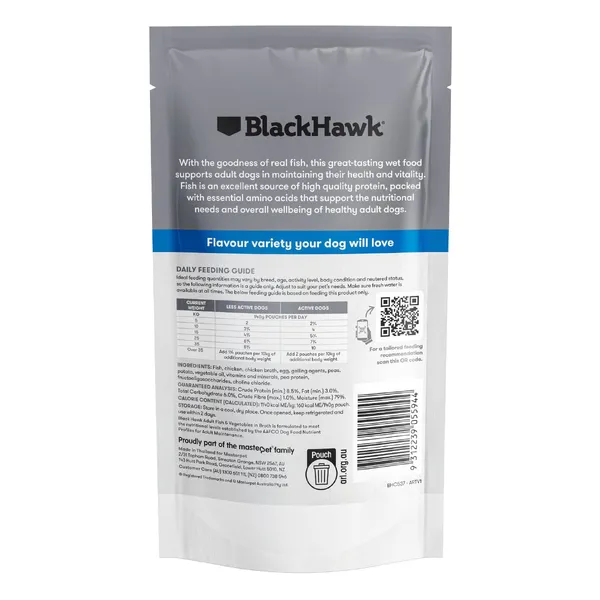 Black Hawk Original Adult Fish & Vegetables 140g - Image 2