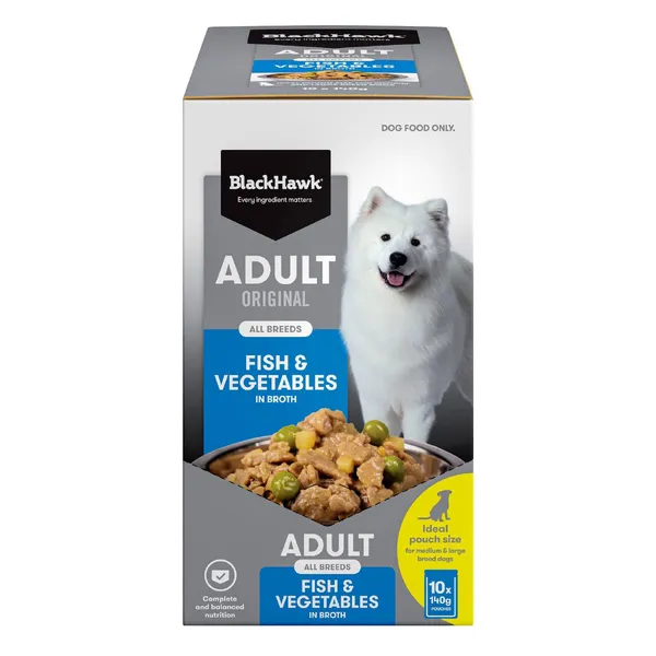 Black Hawk Original Adult Fish & Vegetables 140g - Image 3