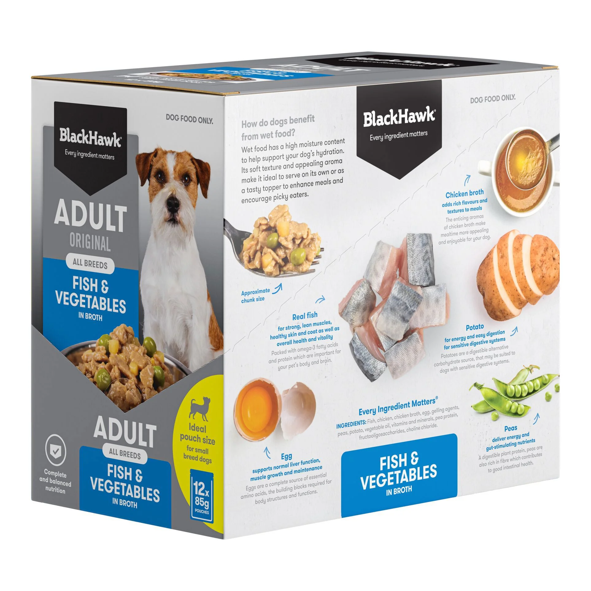Black Hawk Original Adult Fish & Vegetables 85g - Image 3