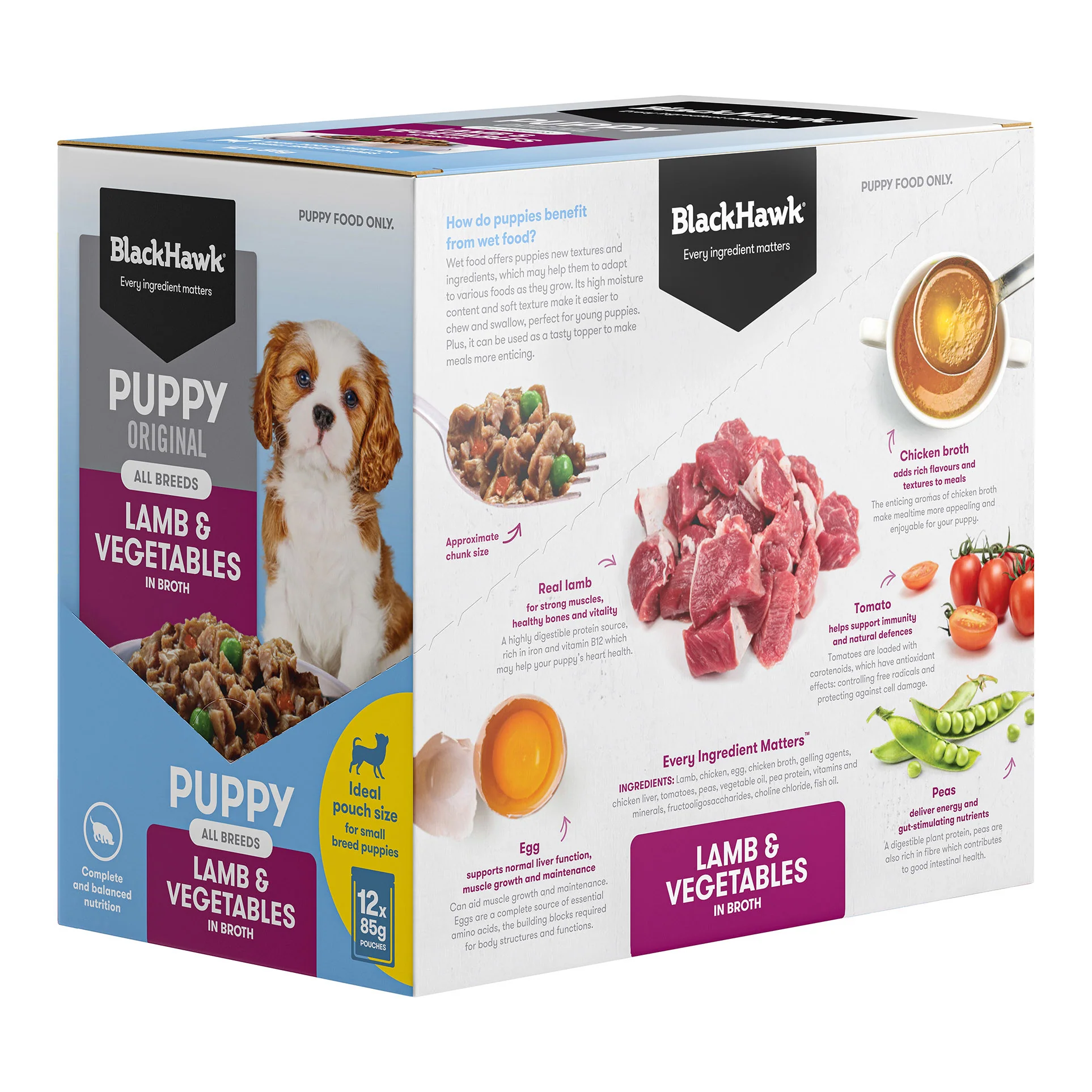 Black Hawk Puppy Lamb & Vegetables 85g - Image 4