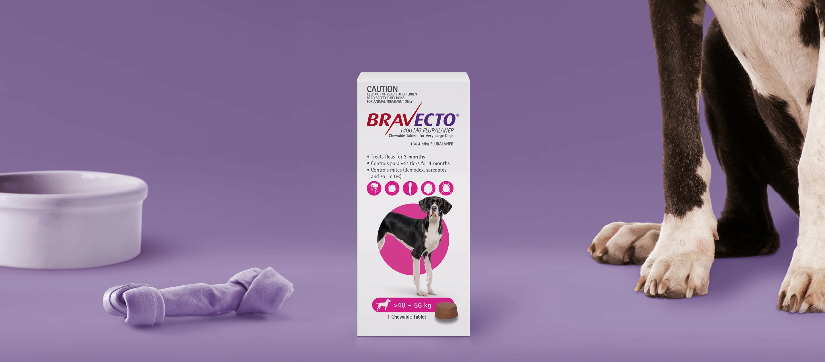 Bravecto 3 Month Chew for Extra Large Dogs 40-56kg Pink - Image 5