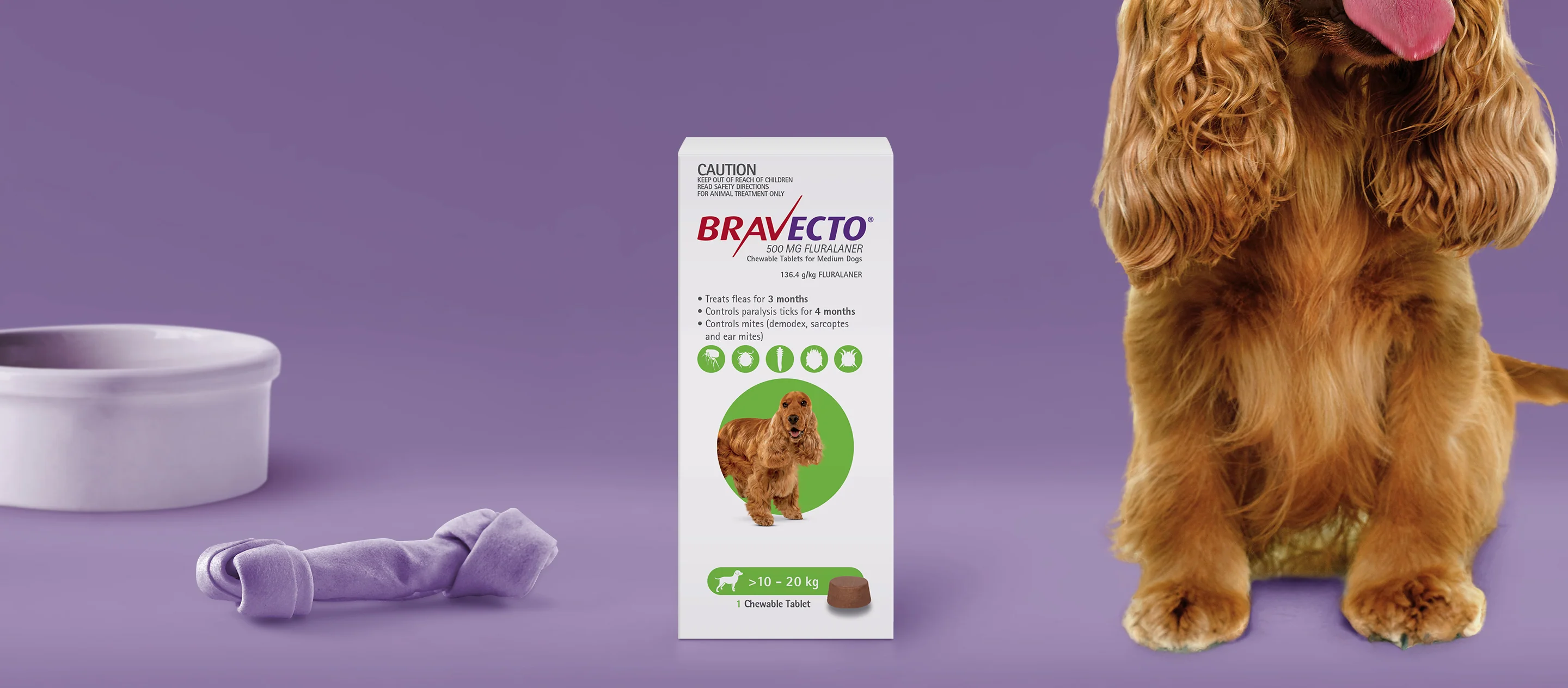 Bravecto 3 Month Chew for Medium Dogs 10-20kg Green - Image 4