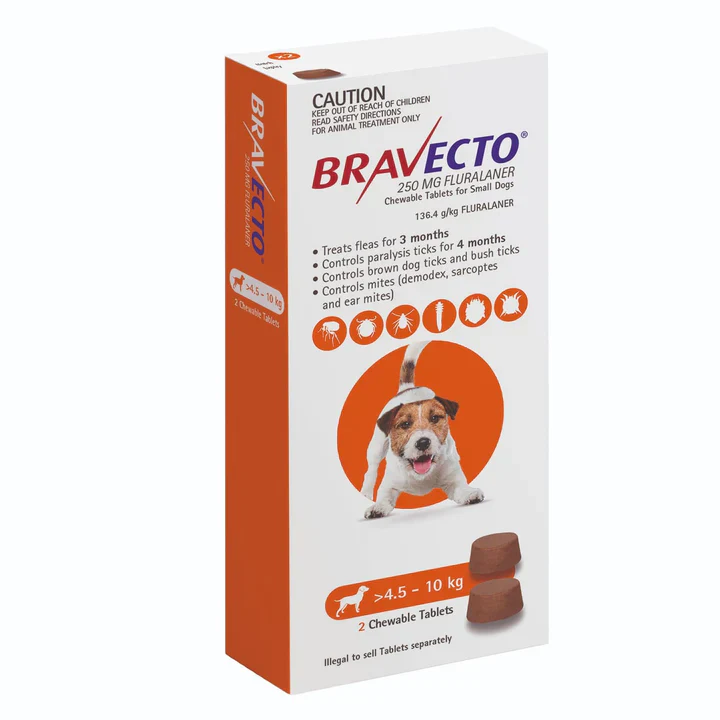 Bravecto 3 Month Chew for Small Dogs 4-10kg Orange - Image 2