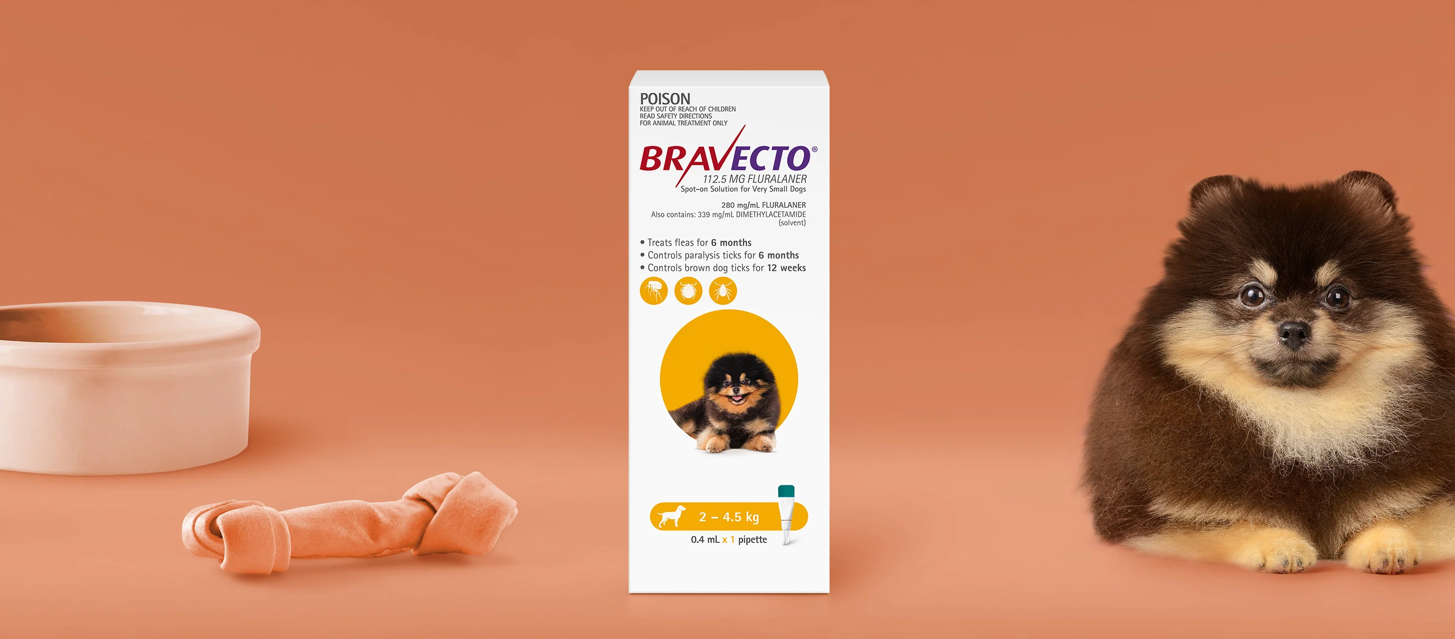 Bravecto Spot On for Extra Small Dogs 2-4.5kg Yellow - Image 3