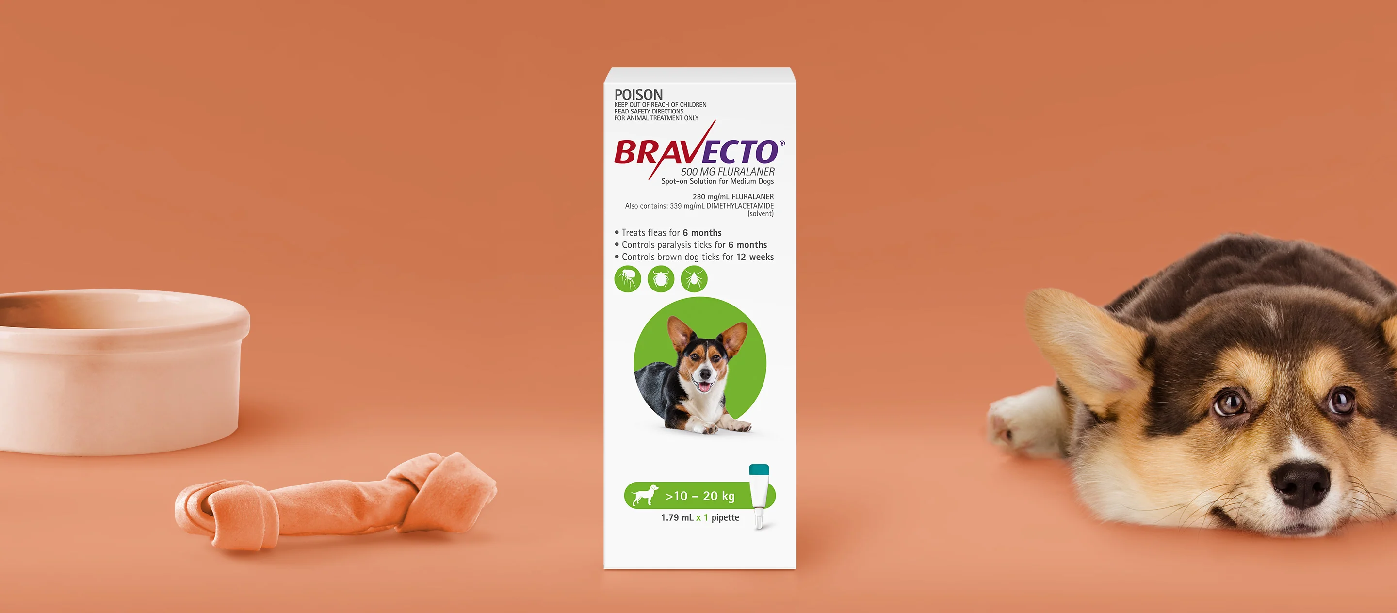 Bravecto Spot On for Medium Dogs 10-20kg Green - Image 3