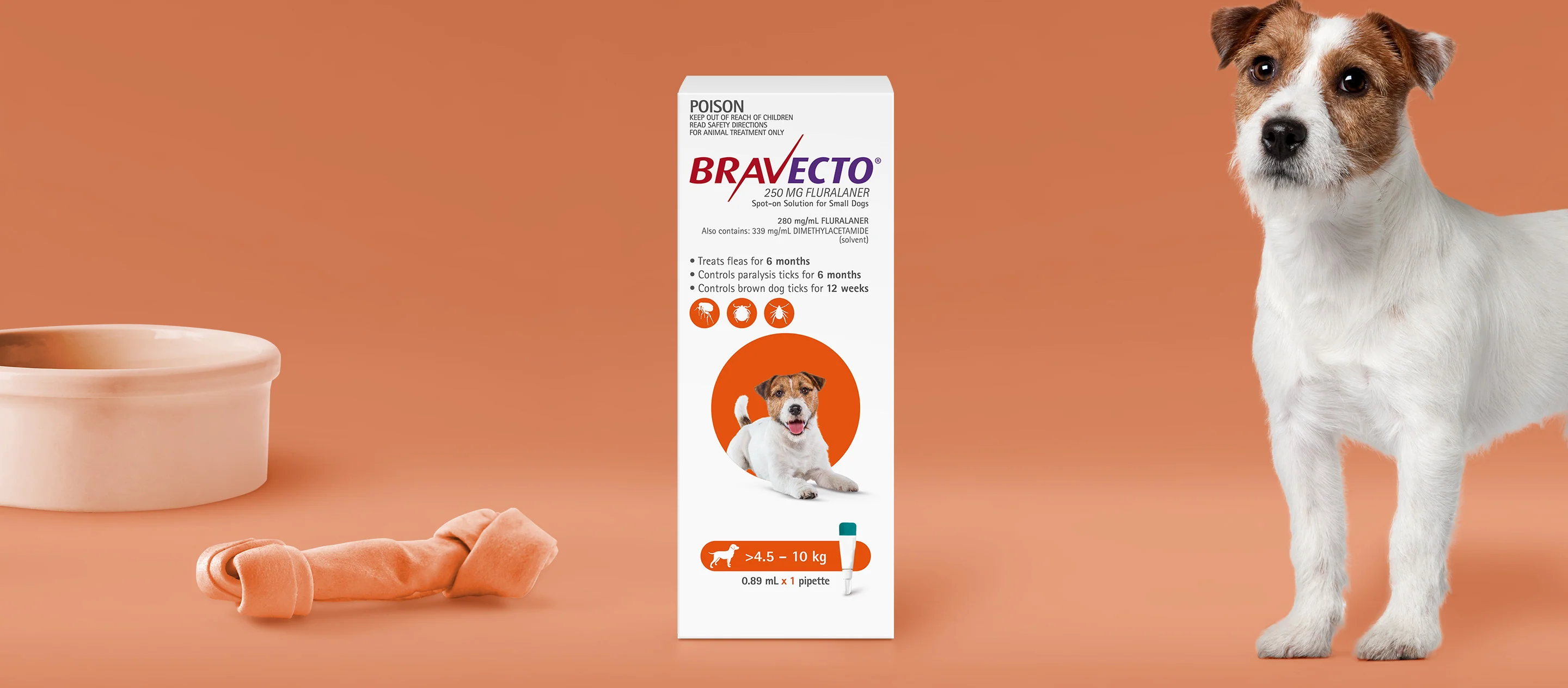 Bravecto Spot On for Small Dogs 4-10kg Orange - Image 3