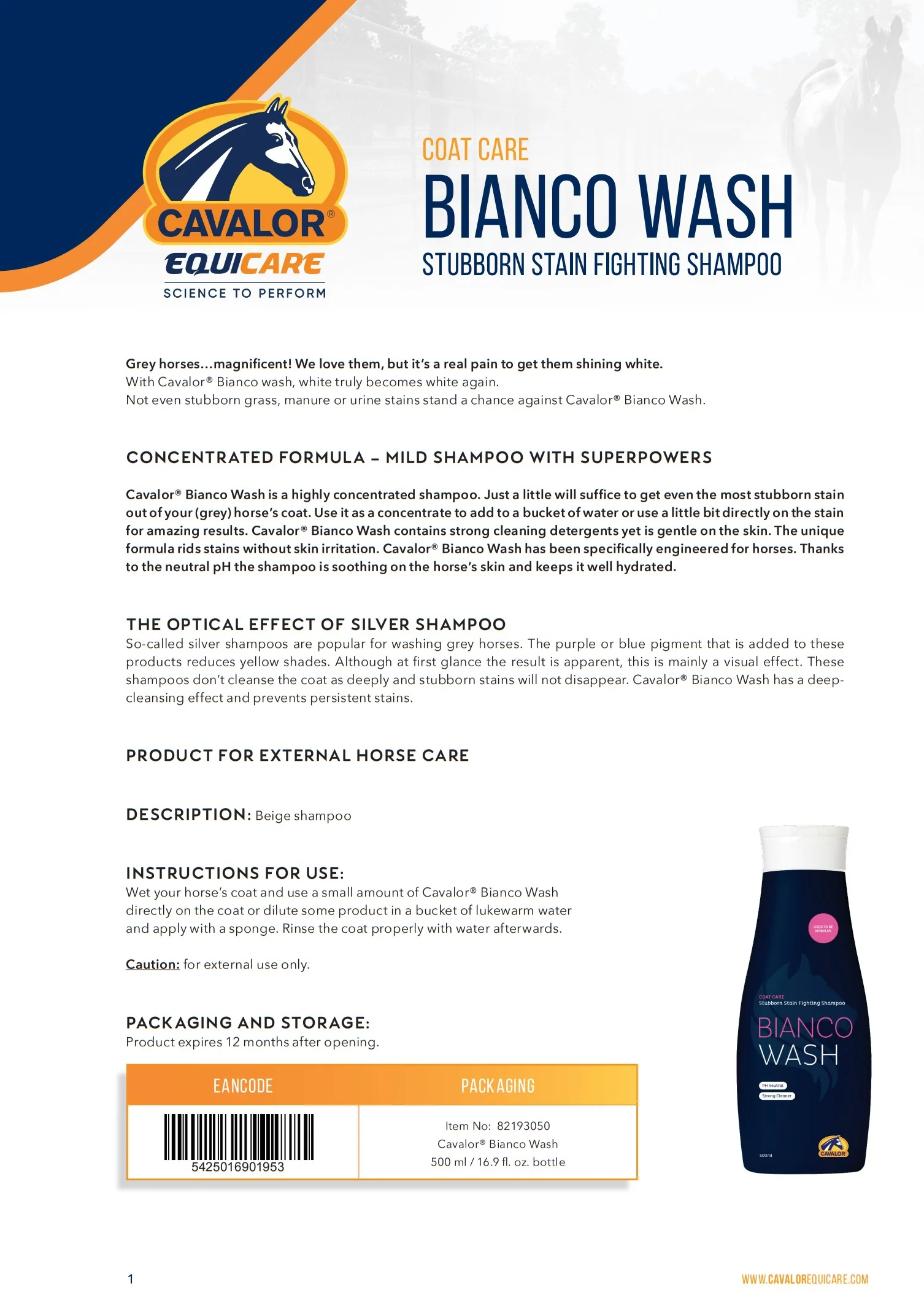 Cavalor Bianco Wash - Image 2