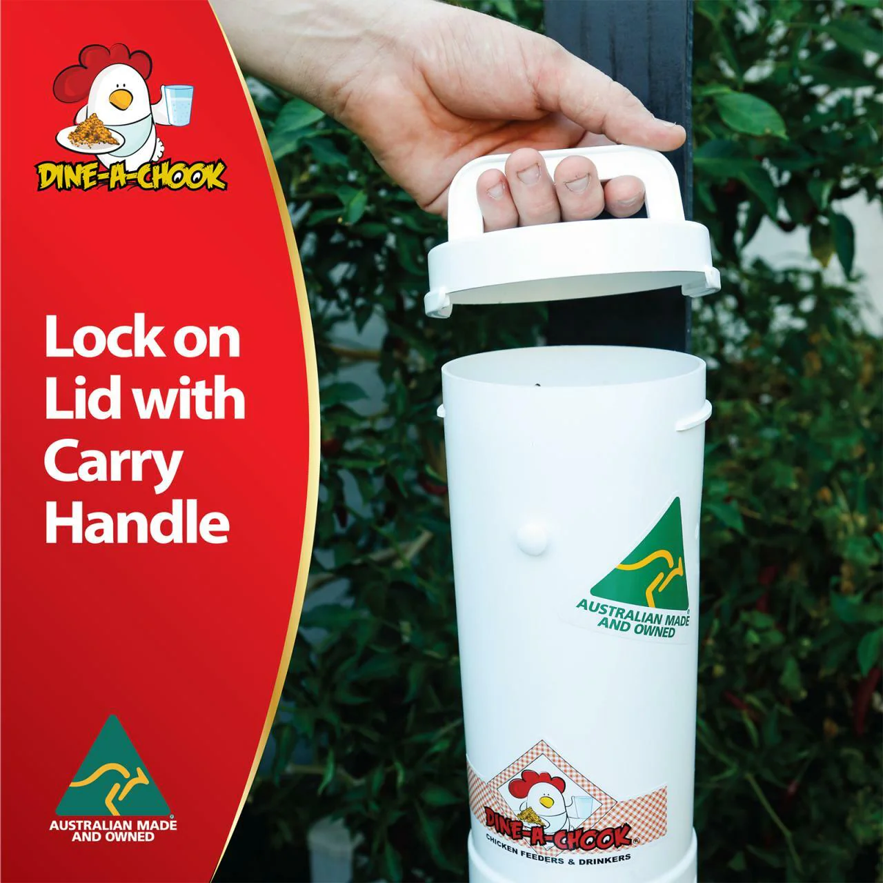 Dine A Chook Poultry Feeder 4.7L - Image 3