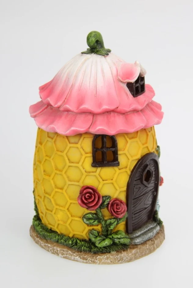Fairy Garden Honeycomb Solar House 19cm - Image 2