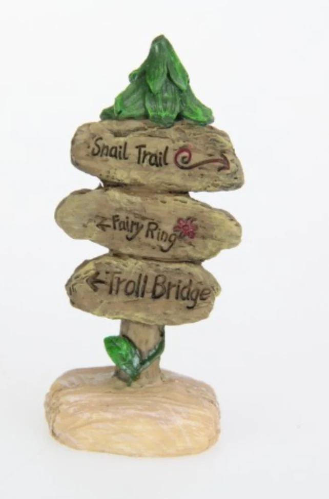 Fairy Garden Sign Post 3 Ass 11cm - Image 3