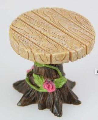 Fairy Garden Table & Chairs (Pink Flower Design) - Set of 3 - Image 3