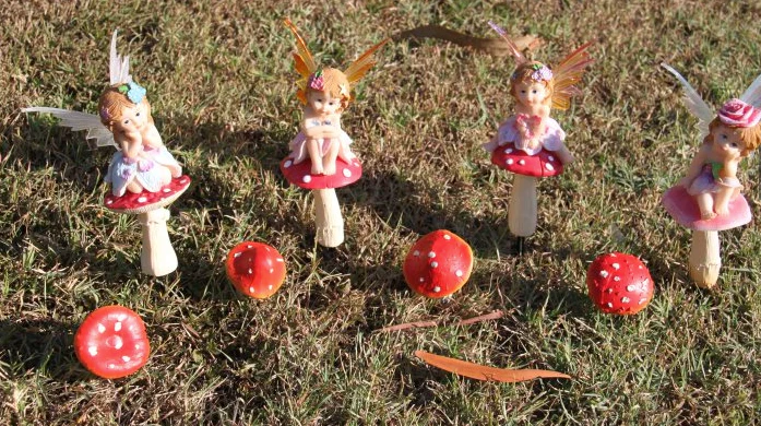 Fairy on Mushroom Garden Stake Asstd 23cm - Image 2