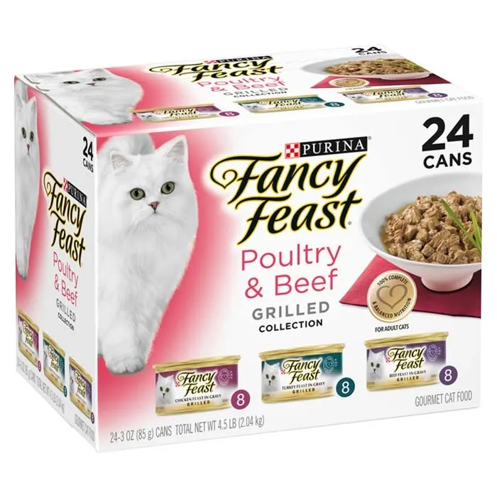Fancy Feast Variety Grilled Poultry and Beef Collection Wet Cat Food - Image 2