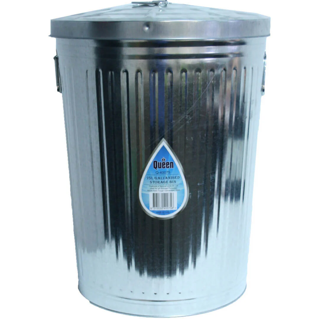 Queen Galvanised Storage Bin - Image 2