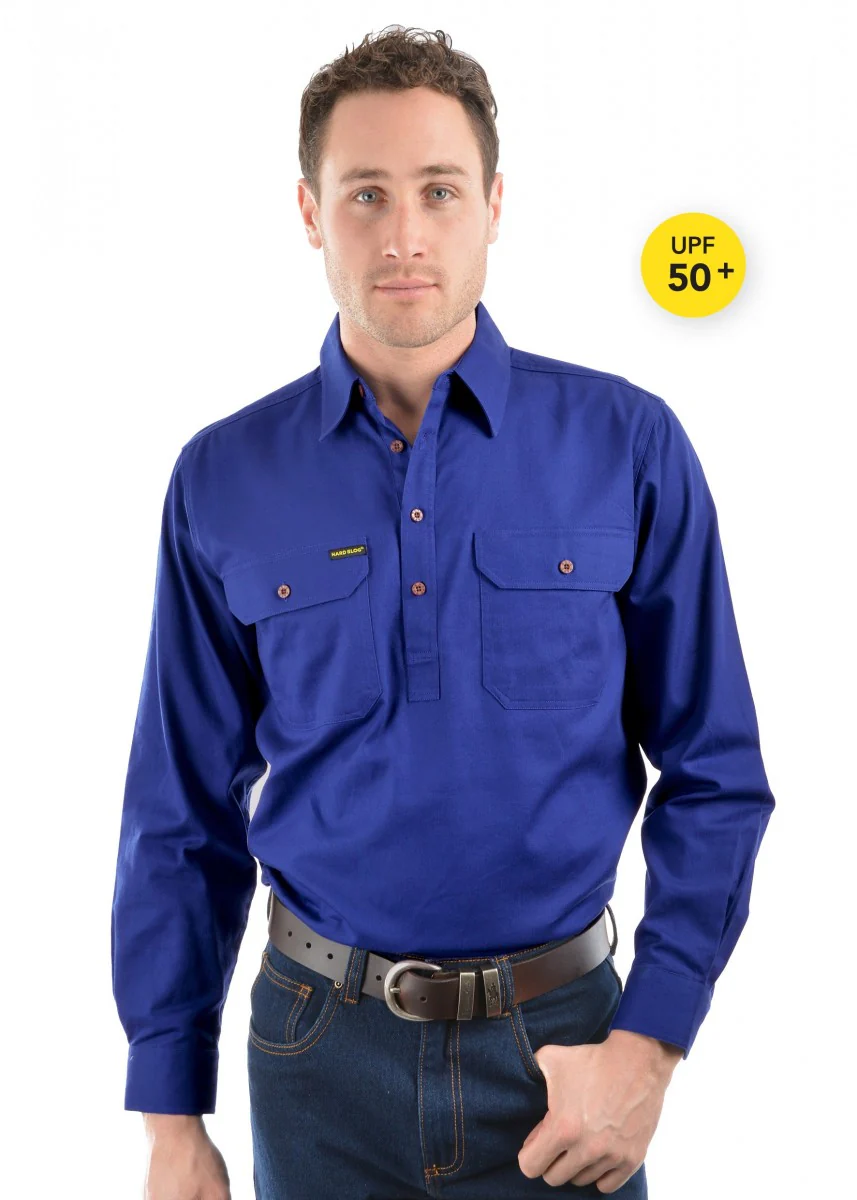 Hard Slog Half Placket Light Cotton Shirt - Image 3